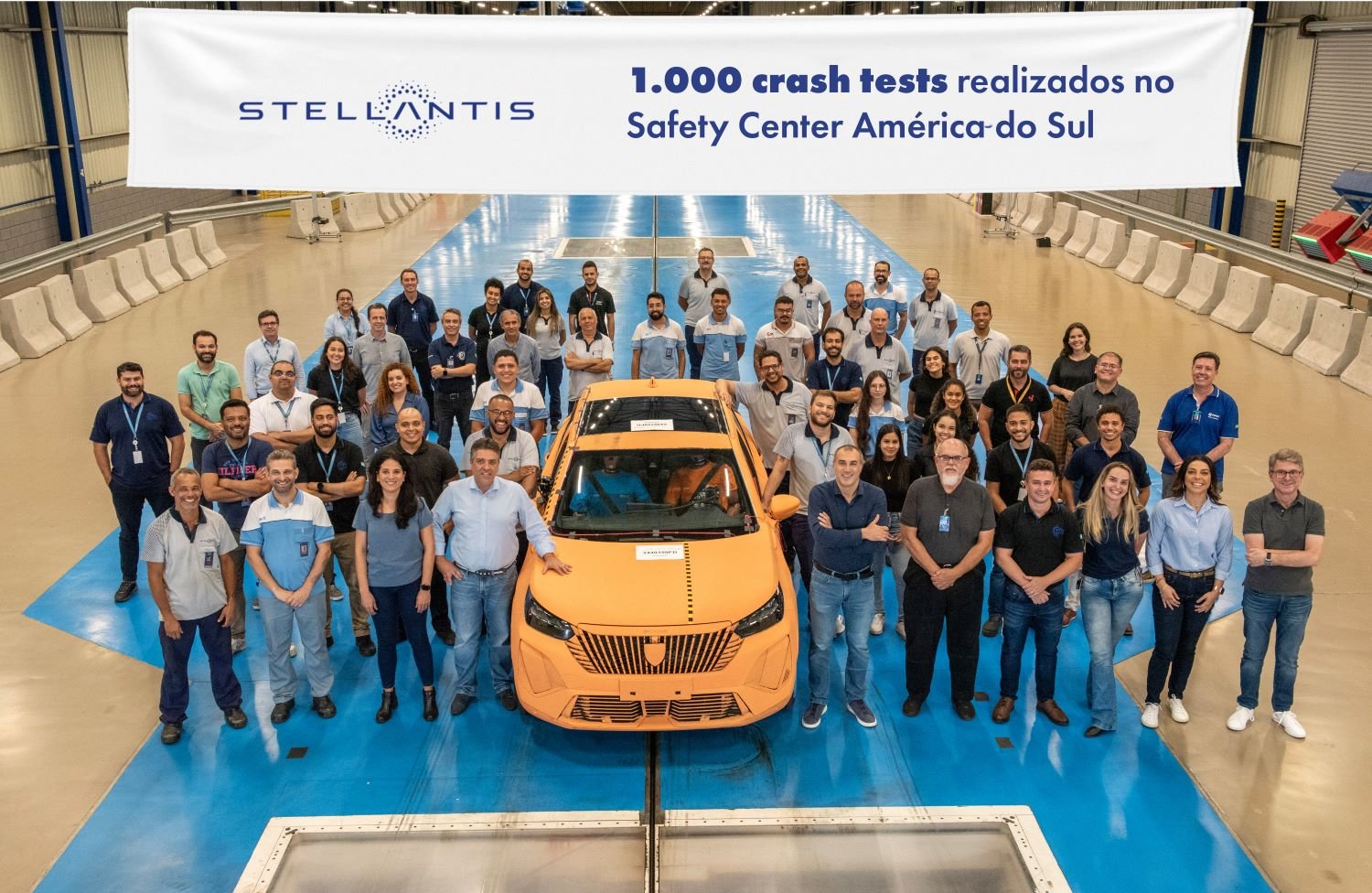 Stellantis realiza mil crash tests no Safety Center