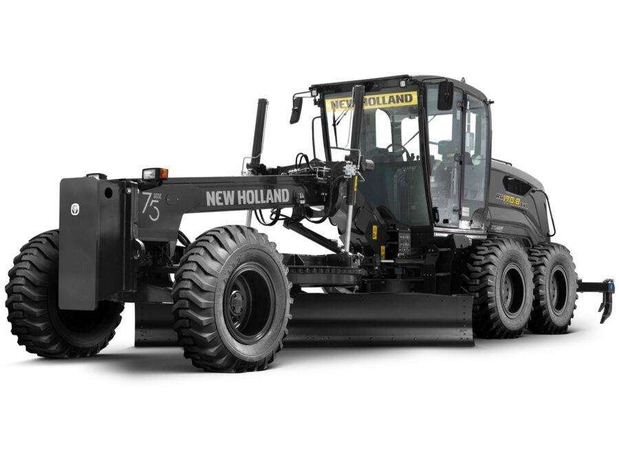 Motoniveladora comemorativa da New Holland Construction tem tiragem limitada - Divulgação (1) Motoniveladora comemorativa da New Holland Construction tem tiragem limitada