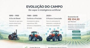 Do vapor à inteligência artificial: como a evolução das máquinas transformou o campo brasileiro