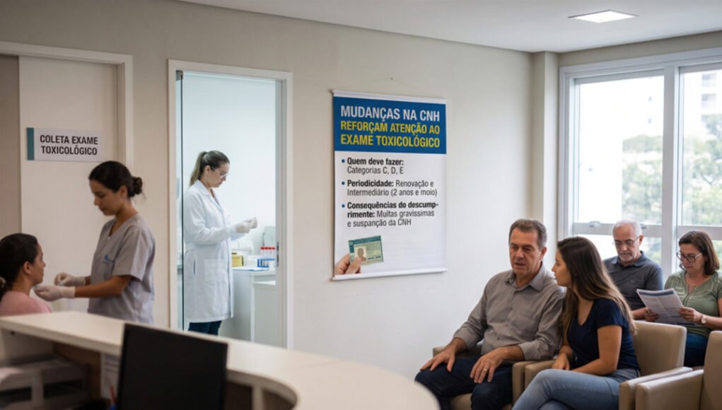 Mudanças na CNH reforçam atenção ao exame toxicológico