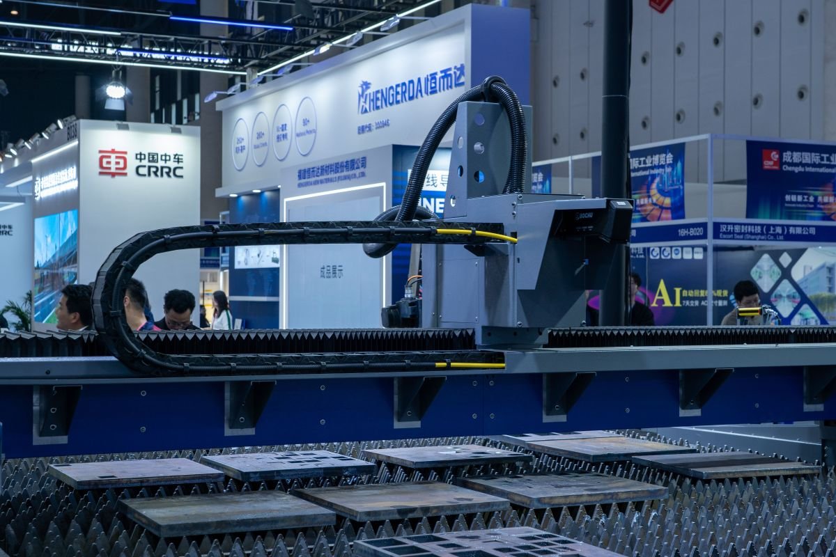 Foto de uma fábrica moderna na China