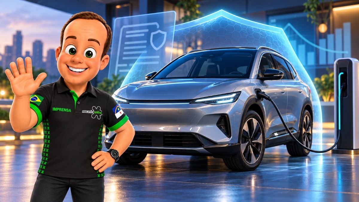 Carro elétrico em recarga