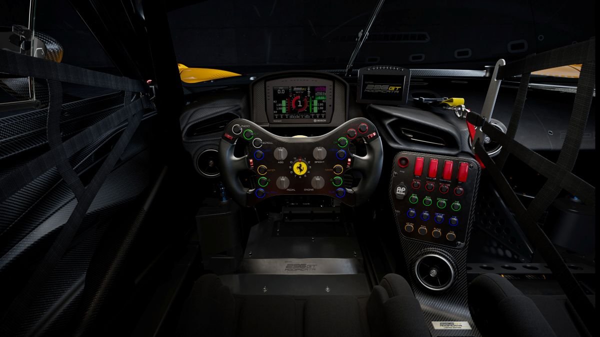 Imagem lateral da Ferrari 296 GT Modificata