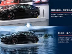 Garagem flutuante japonesa busca proteger veículos durante enchentes