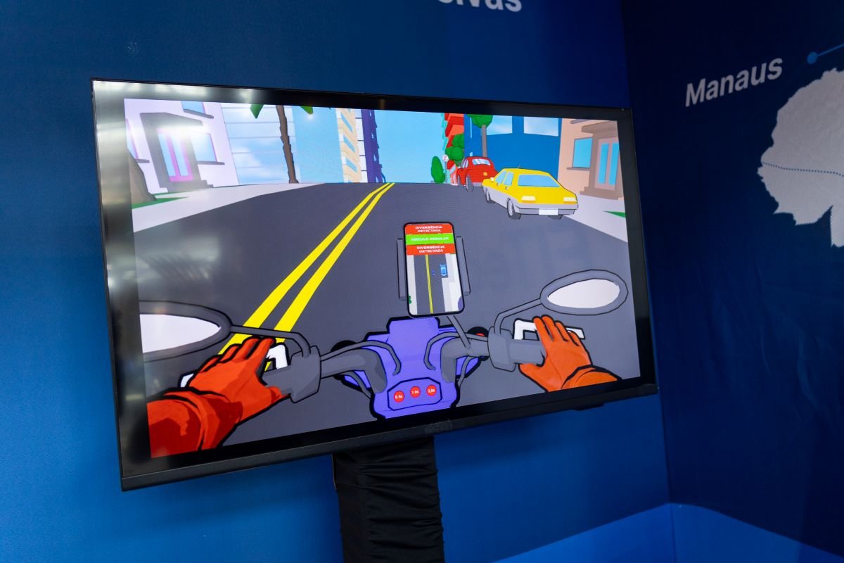Imagem de veículos sendo monitorados