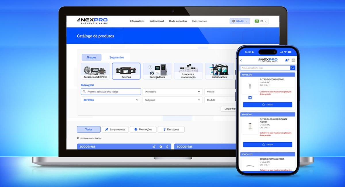 Imagem do novo catálogo digital Nexpro da Iveco