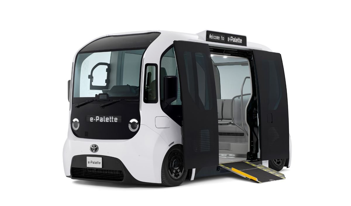 Imagem do Toyota e-Palette em circulação autônoma
